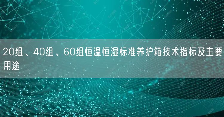 20組、40組、60組恒溫恒濕標(biāo)準(zhǔn)養(yǎng)護(hù)箱技術(shù)指標(biāo)及主要用途(圖1)