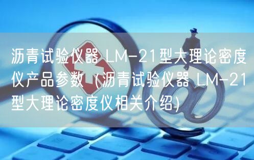 瀝青試驗儀器 LM-21型大理論密度儀產(chǎn)品參數(shù)（瀝青試驗儀器 LM-21型大理論密度儀相關介紹）(圖1)