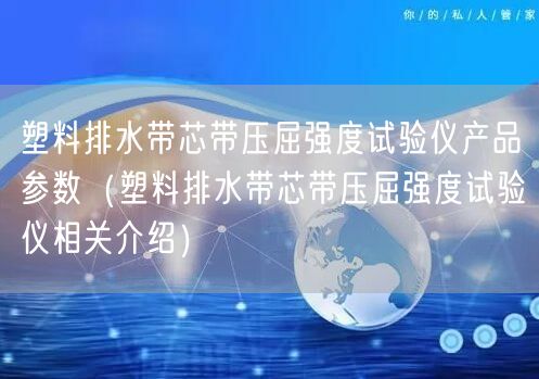 塑料排水帶芯帶壓屈強度試驗儀產品參數（塑料排水帶芯帶壓屈強度試驗儀相關介紹）(圖1)