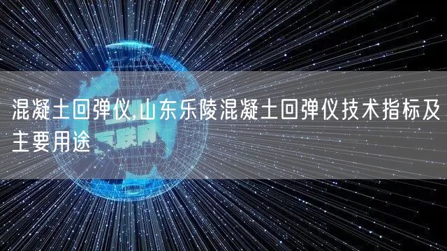 混凝土回彈儀,山東樂陵混凝土回彈儀技術指標及主要用途(圖1)