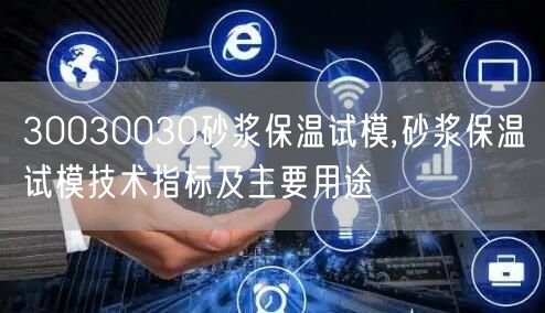 30030030砂漿保溫試模,砂漿保溫試模技術(shù)指標及主要用途(圖1)