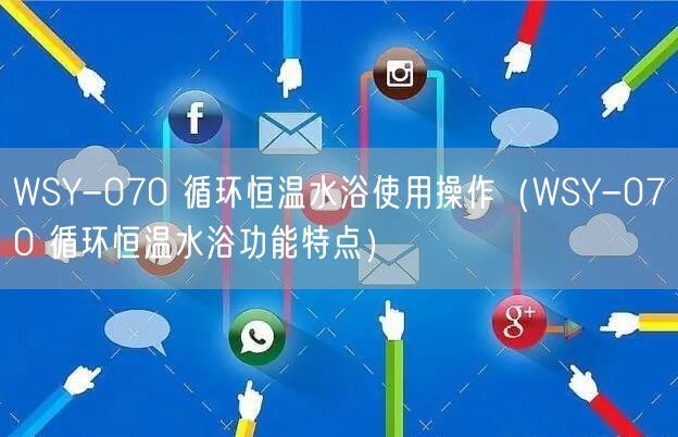 WSY-070 循環(huán)恒溫水浴使用操作（WSY-070 循環(huán)恒溫水浴功能特點(diǎn)）(圖1)